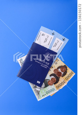 Korea, Korean passport for travel, immigration, or identity verification. Korean passport 138150172