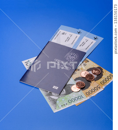 Korea, Korean passport for travel, immigration, or identity verification. Korean passport 138150173