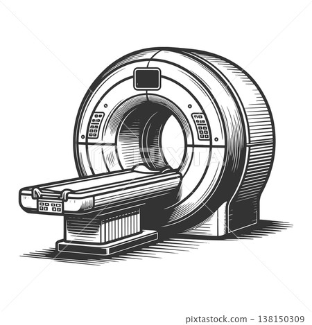 MRI Scanner Medical Imaging Machine vector 138150309