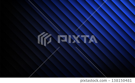 Dark blue diagonal stripe abstract background. Modern gradient line texture with Minimal futuristic design 138150481
