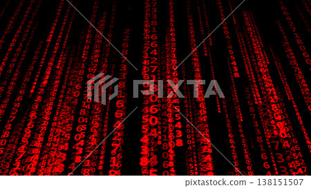 Digital background artificial intelligence technology.Numbers on a black background. Digital background artificial intelligence technology.Numbers on a black background. 138151507