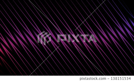 Vibrant lines create a pattern with shades of pink and purple in a digital design showcasing modern art and geometry 138151534