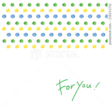 波點背景搭配手寫「For you」字樣的流行設計素材。 138151732