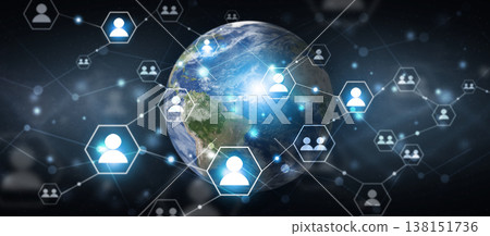 Global web Connections Space Banner Global web Connections Space Banner 138151736