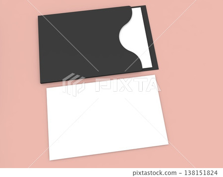 Business cards on a gray background. 138151824