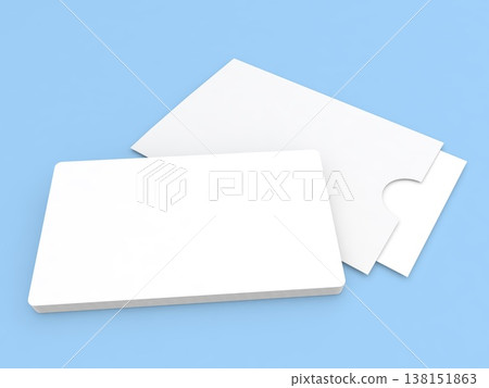Set of business cards mockup on blue background. Set of business cards mockup on blue background. 138151863