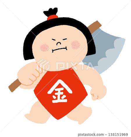 金太郎扛著一把斧頭 金太郎扛著一把斧頭 138151969