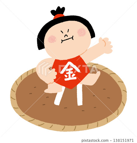 Kintaro performing the sumo ring entrance ceremony. Kintaro performing the sumo ring entrance ceremony. 138151971