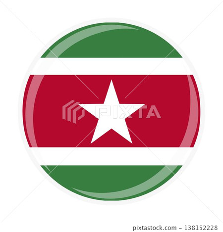 Suriname national round circle flag emblem official icon Suriname national round circle flag emblem official icon 138152228