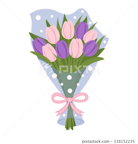 Soft pink tulip bouquet delicate floral arrangement romantic spring flowers Soft pink tulip bouquet delicate floral arrangement romantic spring flowers 138152235