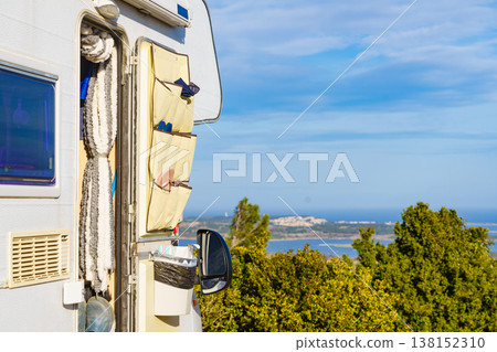 Caravan camping on seacoast Caravan camping on seacoast 138152310