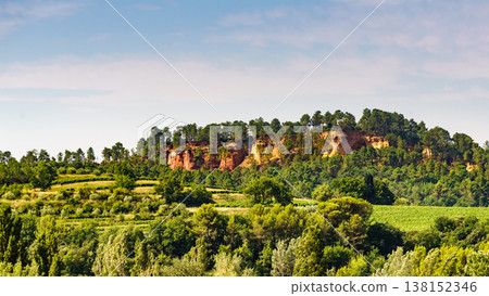 Red rocks in Roussillon, Provence France Red rocks in Roussillon, Provence France 138152346