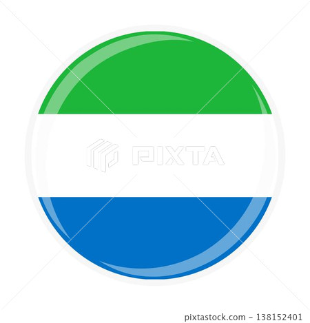 Sierra Leone national round circle flag emblem official icon Sierra Leone national round circle flag emblem official icon 138152401
