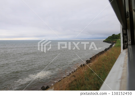Scenery from a local train window on the JR Hokkaido Hakodate Main Line, from Yamagoe Station to Ishikura Station (Summer rain, 2023) Scenery from a local train window on the JR Hokkaido Hakodate Main Line, from Yamagoe Station to Ishikura Station (Summer rain, 2023) 138152450