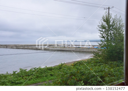 Scenery from a local train window on the JR Hokkaido Hakodate Main Line, from Ishikura Station to Mori Station (Summer rain, 2023) Scenery from a local train window on the JR Hokkaido Hakodate Main Line, from Ishikura Station to Mori Station (Summer rain, 2023) 138152477