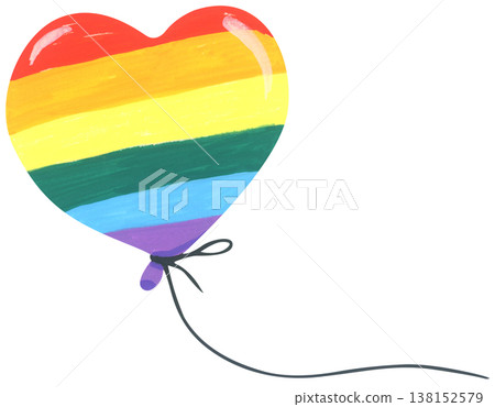 Rainbow heart illustration, pride month celebration with colorful heart shape symbol, LGBTQ community love equality diversity inclusion support, hand drawn cute abstract romance friendship decor Rainbow heart illustration, pride month celebration with colorful heart shape symbol, LGBTQ community love equality diversity inclusion support, hand drawn cute abstract romance friendship decor 138152579