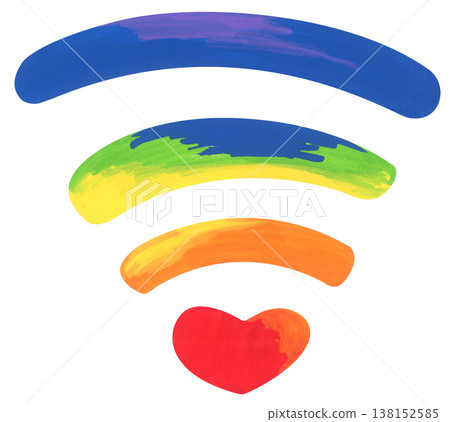 Rainbow heart illustration, pride month celebration with colorful heart shape symbol, LGBTQ community love equality diversity inclusion support, hand drawn cute abstract romance friendship decor Rainbow heart illustration, pride month celebration with colorful heart shape symbol, LGBTQ community love equality diversity inclusion support, hand drawn cute abstract romance friendship decor 138152585