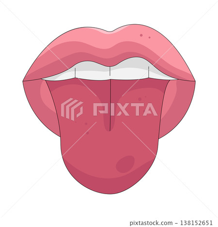 Illustration of human tongue  138152651