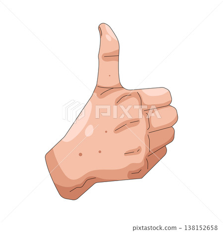 Illustration of human thumbs Illustration of human thumbs 138152658