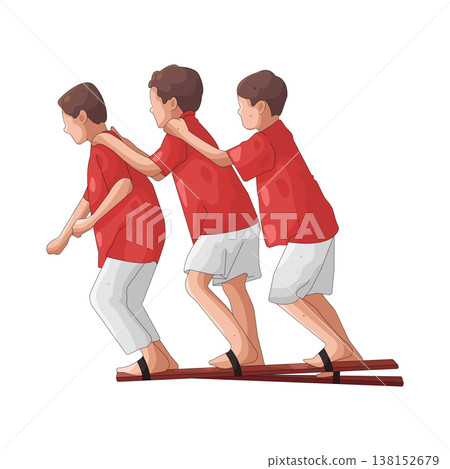 Illustration of Bakiak game 138152679