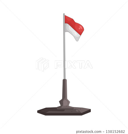 Illustration of Indonesia flag Illustration of Indonesia flag 138152682