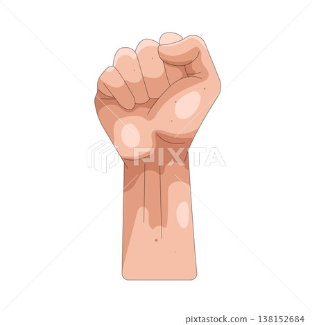 Illustration of raised fist Illustration of raised fist 138152684