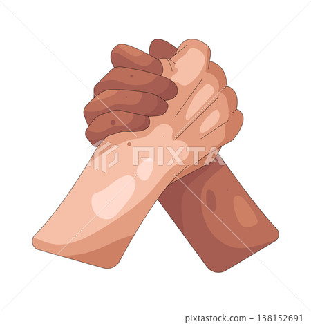 Illustration of handshake Illustration of handshake 138152691