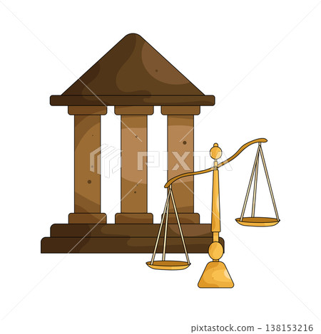Illustration of courthouse Illustration of courthouse 138153216