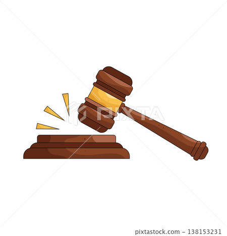 Illustration of gavel 138153231