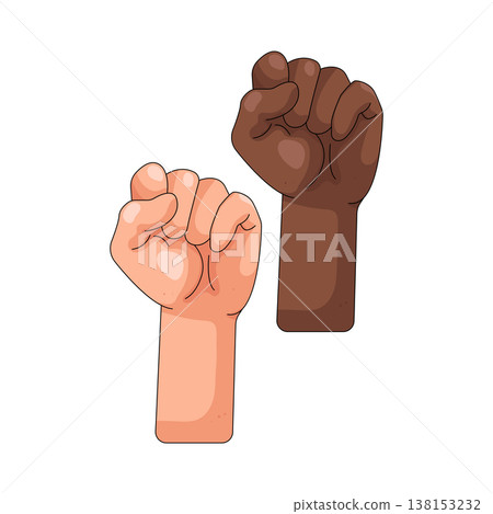 Illustration of raised fist 138153232
