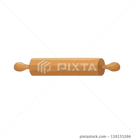 Illustration of rolling pin Illustration of rolling pin 138153266