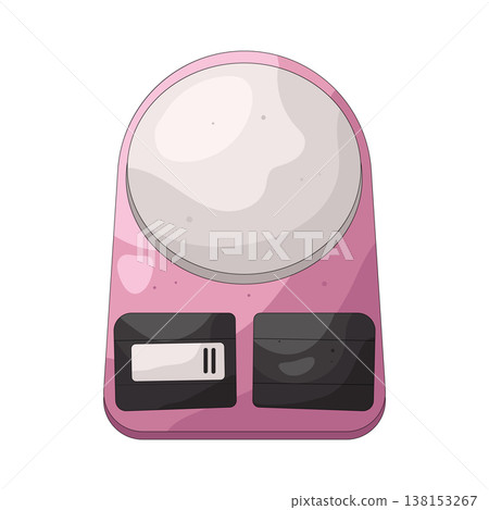 Illustration of kitchen scale Illustration of kitchen scale 138153267