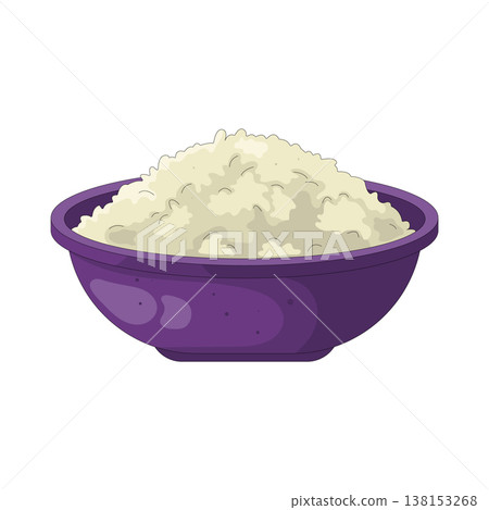 Illustration of Rice in a bowl 138153268