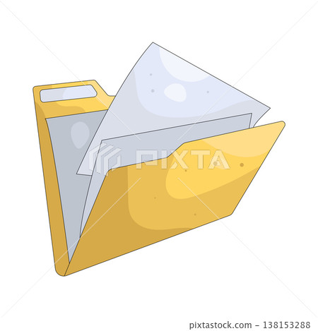 Illustration of folder Illustration of folder 138153288