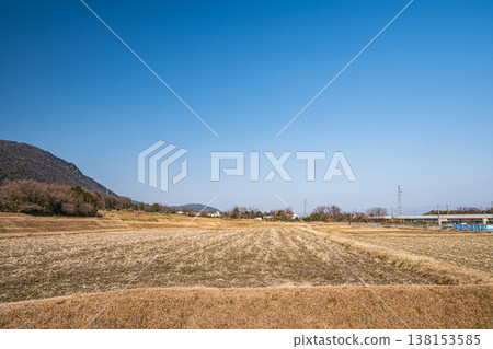 Terraced rice fields in the Kosei region, Kitakomatsu, Otsu City, Shiga Prefecture 138153585