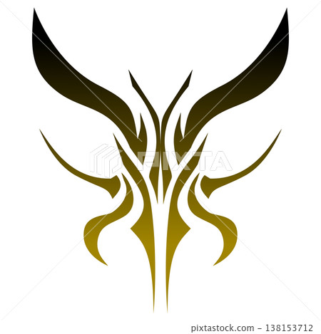 Abstract Tribal Design with Gradient Elements. 138153712