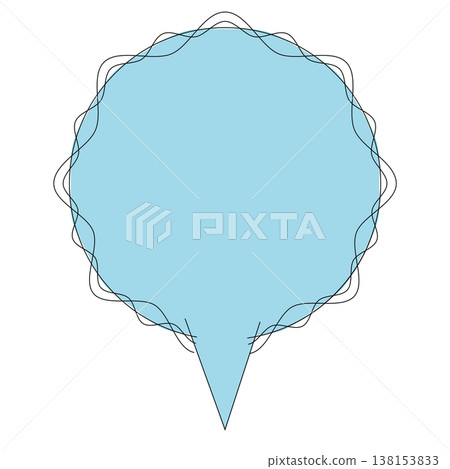 A fun light blue speech bubble with intricately intertwined lines. A fun light blue speech bubble with intricately intertwined lines. 138153833