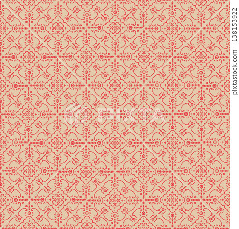Detailed Victorian Damask Square Lace Graphic Detailed Victorian Damask Square Lace Graphic 138153922