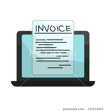 Illustration of invoice Illustration of invoice 138154087