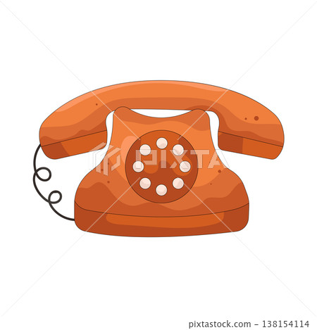 Illustration of landline Illustration of landline 138154114