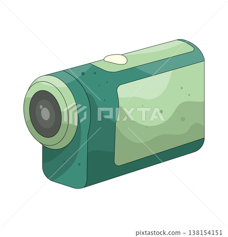 Illustration of action camera Illustration of action camera 138154151
