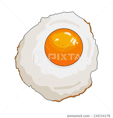 Illustration of fried egg Illustration of fried egg 138154176
