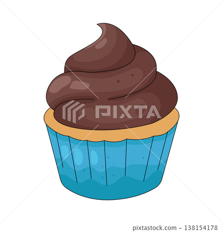 Illustration of cupcake Illustration of cupcake 138154178
