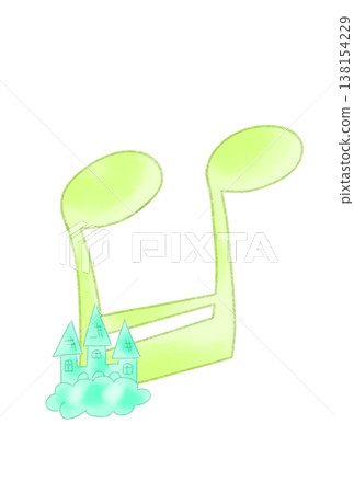 帶有城堡的音符 138154229