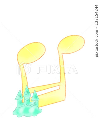 帶有城堡的音符 138154244