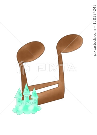 帶有城堡的音符 138154245