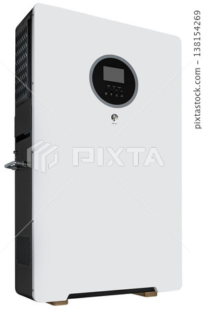 High-capacity batteries for off-grid home power supply and solar panels 138154269