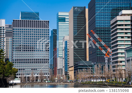 A cityscape of Marunouchi, lined with skyscrapers (Chiyoda Ward, Tokyo) A cityscape of Marunouchi, lined with skyscrapers (Chiyoda Ward, Tokyo) 138155098