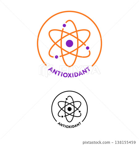 Antioxidant Vector Icon Set with Atom and Molecular Science Symbol Antioxidant Vector Icon Set with Atom and Molecular Science Symbol 138155459
