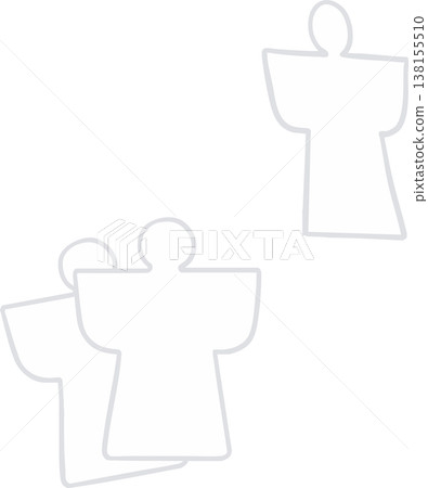 Vector illustration of a paper doll (hitogata) used in the Great Purification Ceremony | Exorcism, purification, and Shinto ritual material (transparent background, simple) Vector illustration of a paper doll (hitogata) used in the Great Purification Ceremony | Exorcism, purification, and Shinto ritual material (transparent background, simple) 138155510